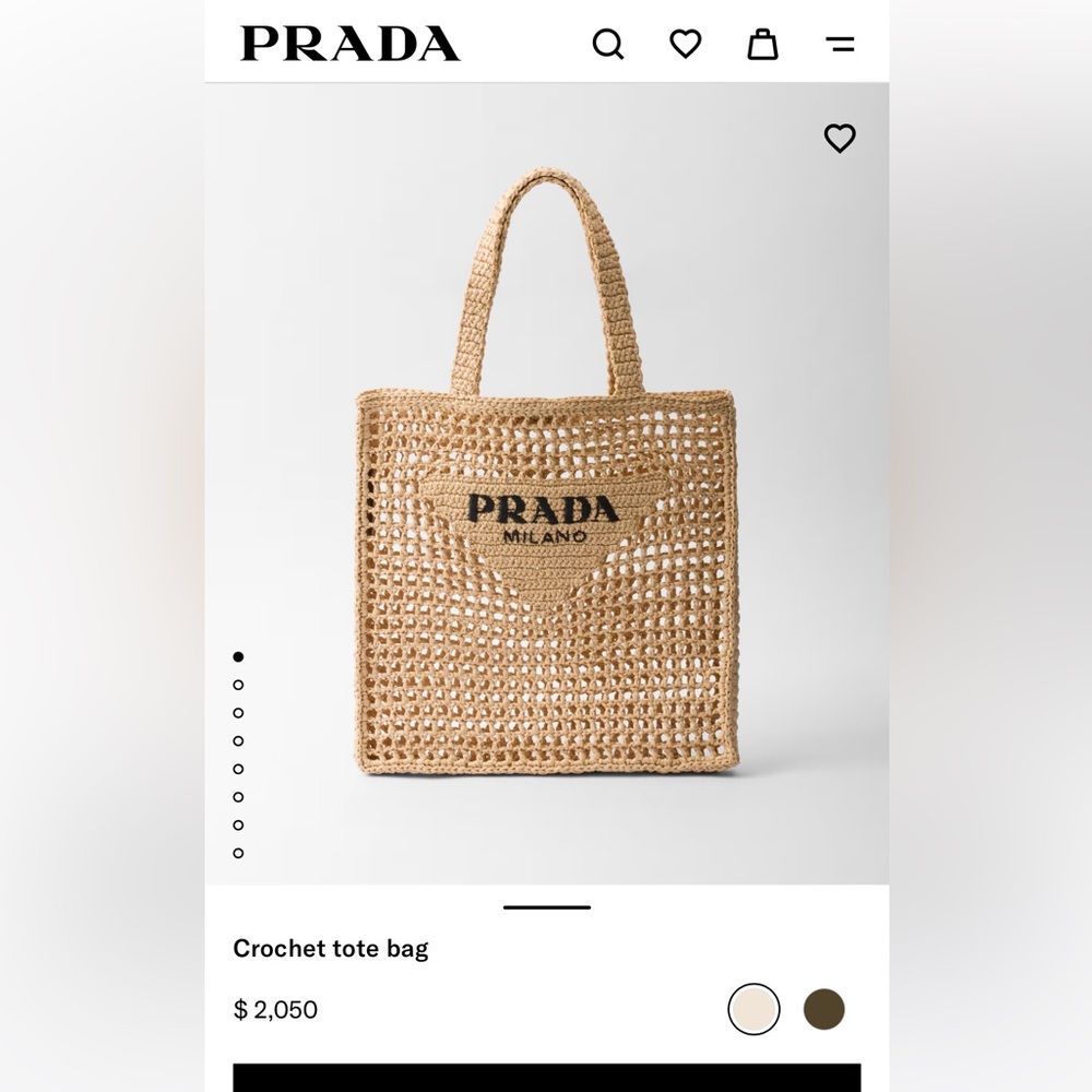 Prada Crochet Tote Bag